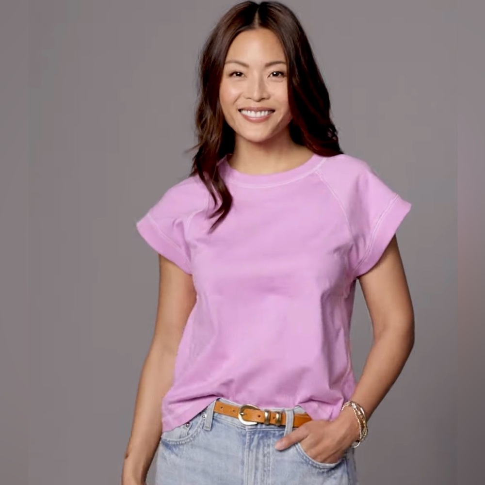 Evereve Nora muscle tee in Pink Size L